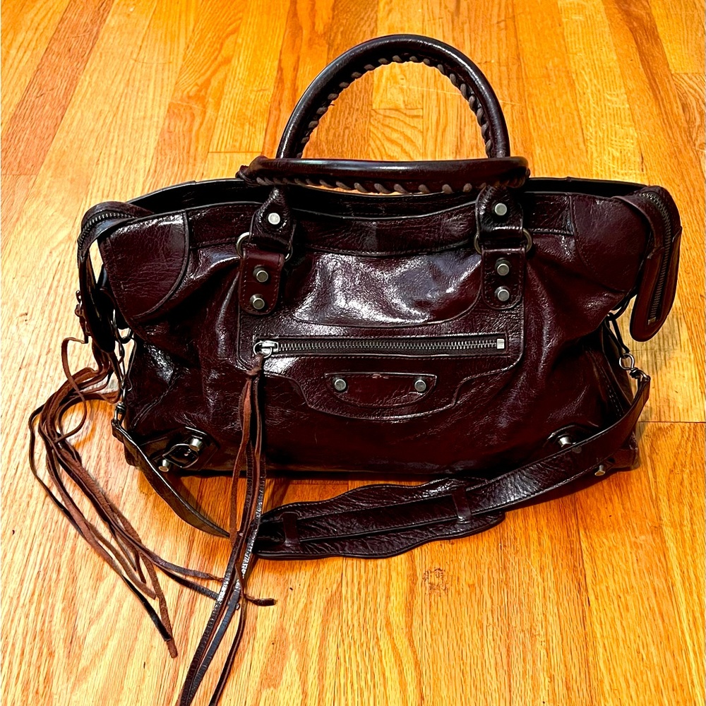 Balenciaga City Bag, silver hardware